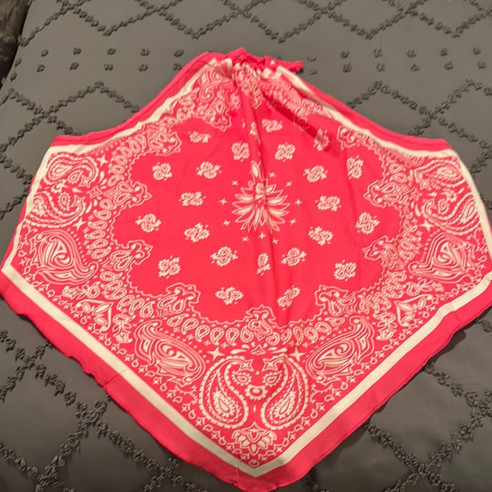Pink Bandana Print Top